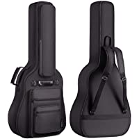 Los mejores  - CAHAYA - Bolsa para guitarra acústica de 41 pulgadas- 6 bolsillos- acolchado de 0-3 pulgadas- impermeable- funda para…